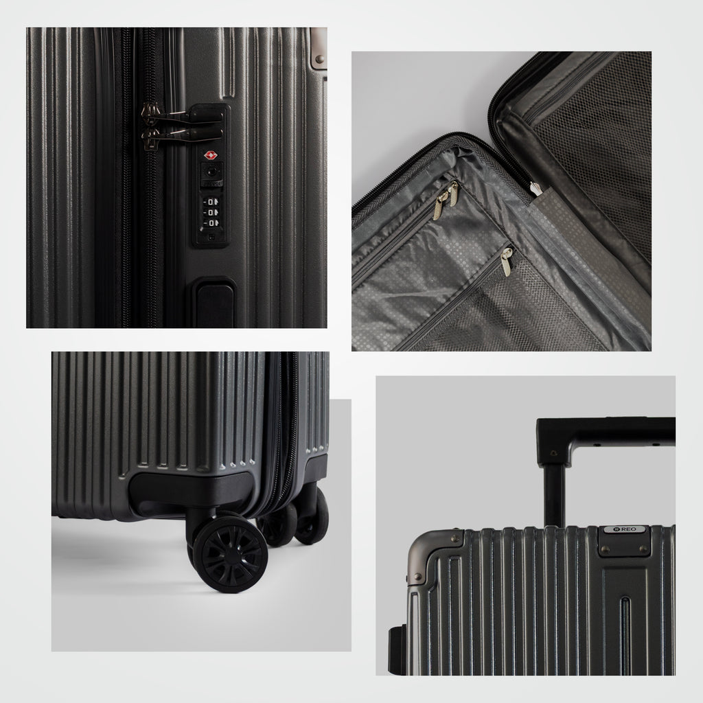 REO Metro Black Polycarbonate Luggage