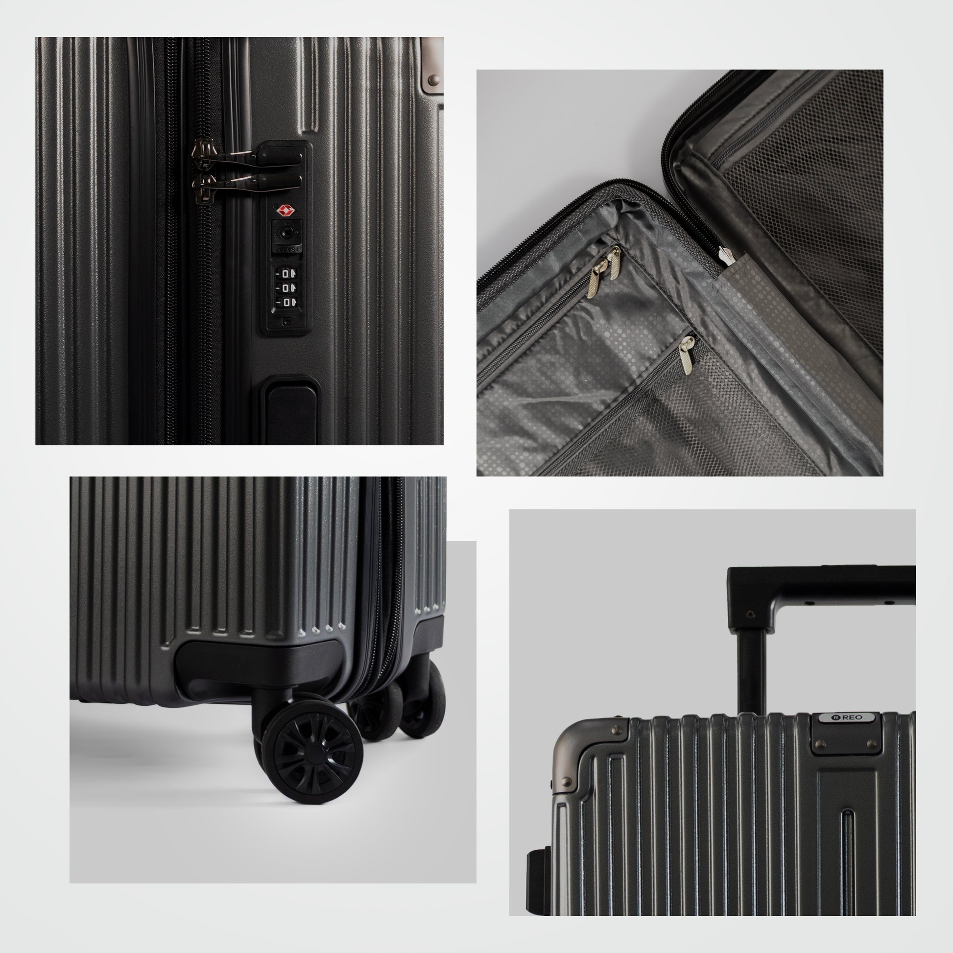 REO Metro Black Polycarbonate Luggage